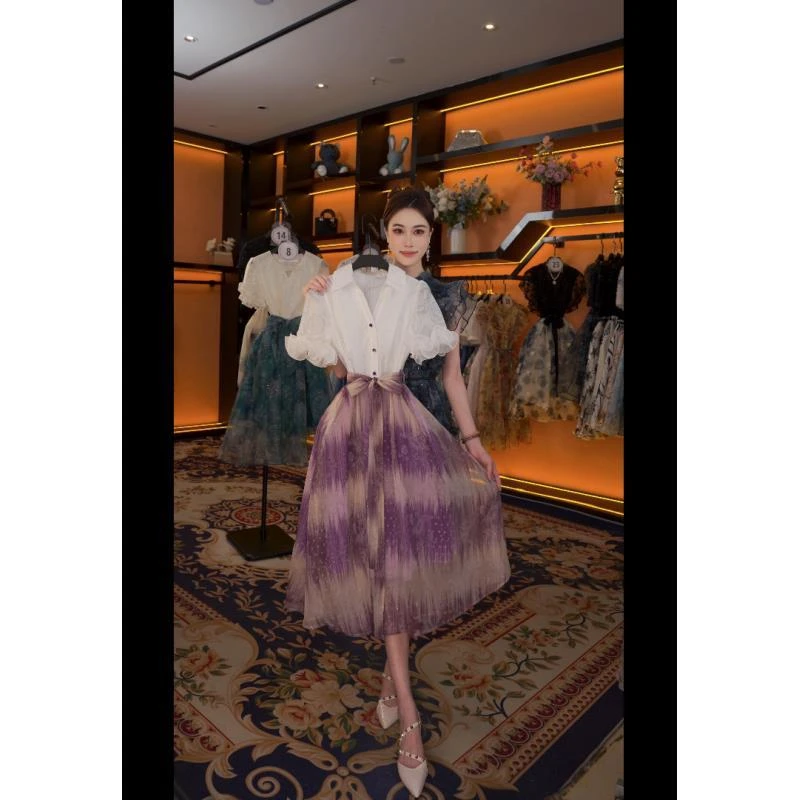 【G】夏季优雅百搭时尚显瘦气质连衣裙 GS-57119