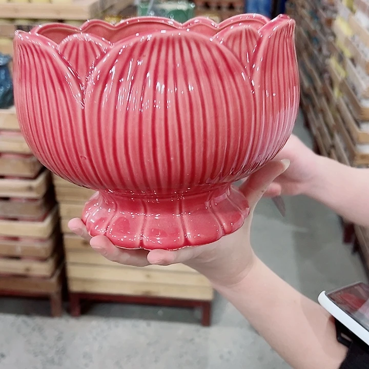 有孔，凑单福利满10元发货陶瓷多肉花盆！