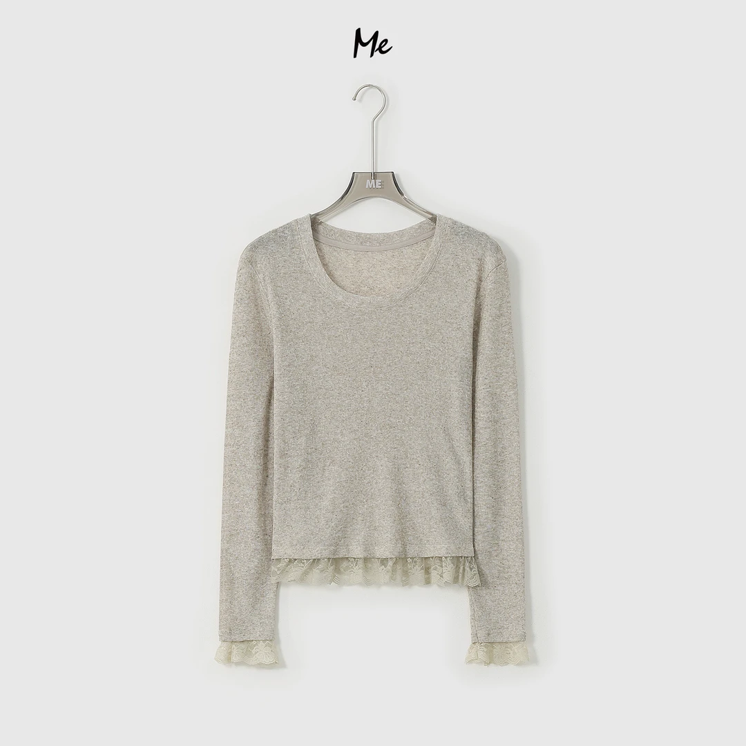 ME【花影芝麻衫】苎麻混纺极简肌理感透气显瘦百搭时尚上衣MESA3293