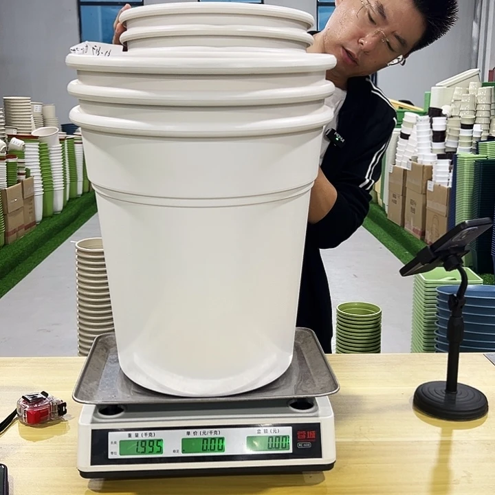 微瑕翻边口32高35白色3只无托