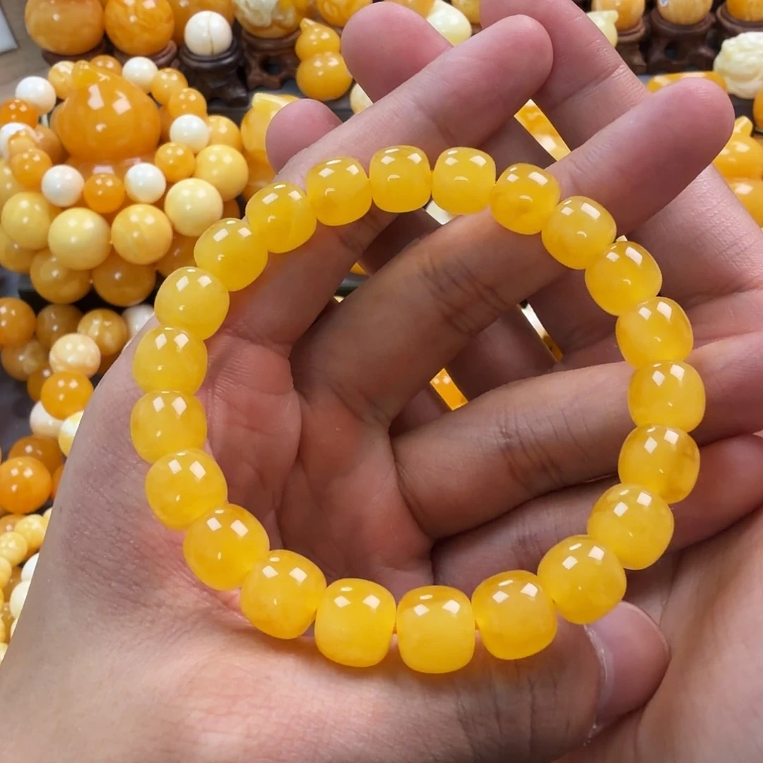 金珀未镶嵌珠宝奇石10mm同料