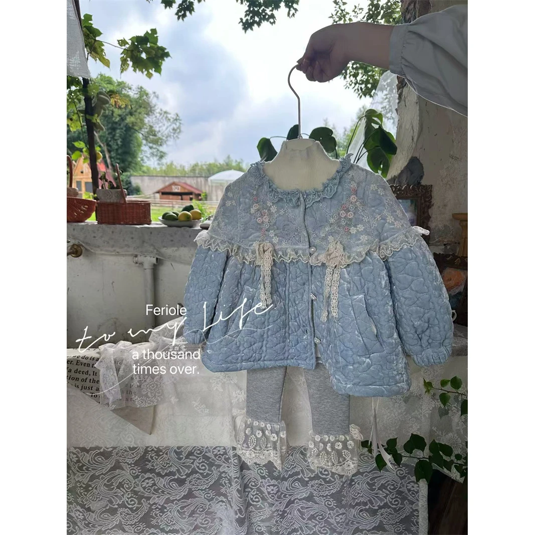 FLL·25冬~花边绗棉外套53643（童装汉服）