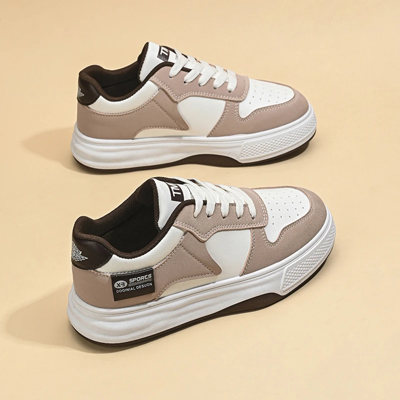 2025春季女鞋新款透气小白鞋子女ins韩版百搭厚底运动板鞋休闲鞋