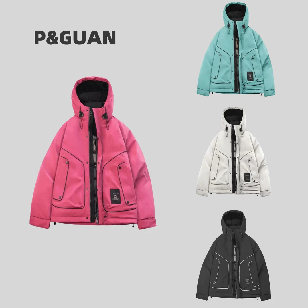 【冬季】新款机能风大口袋工装草莓熊冲锋衣防寒外套夹克5802