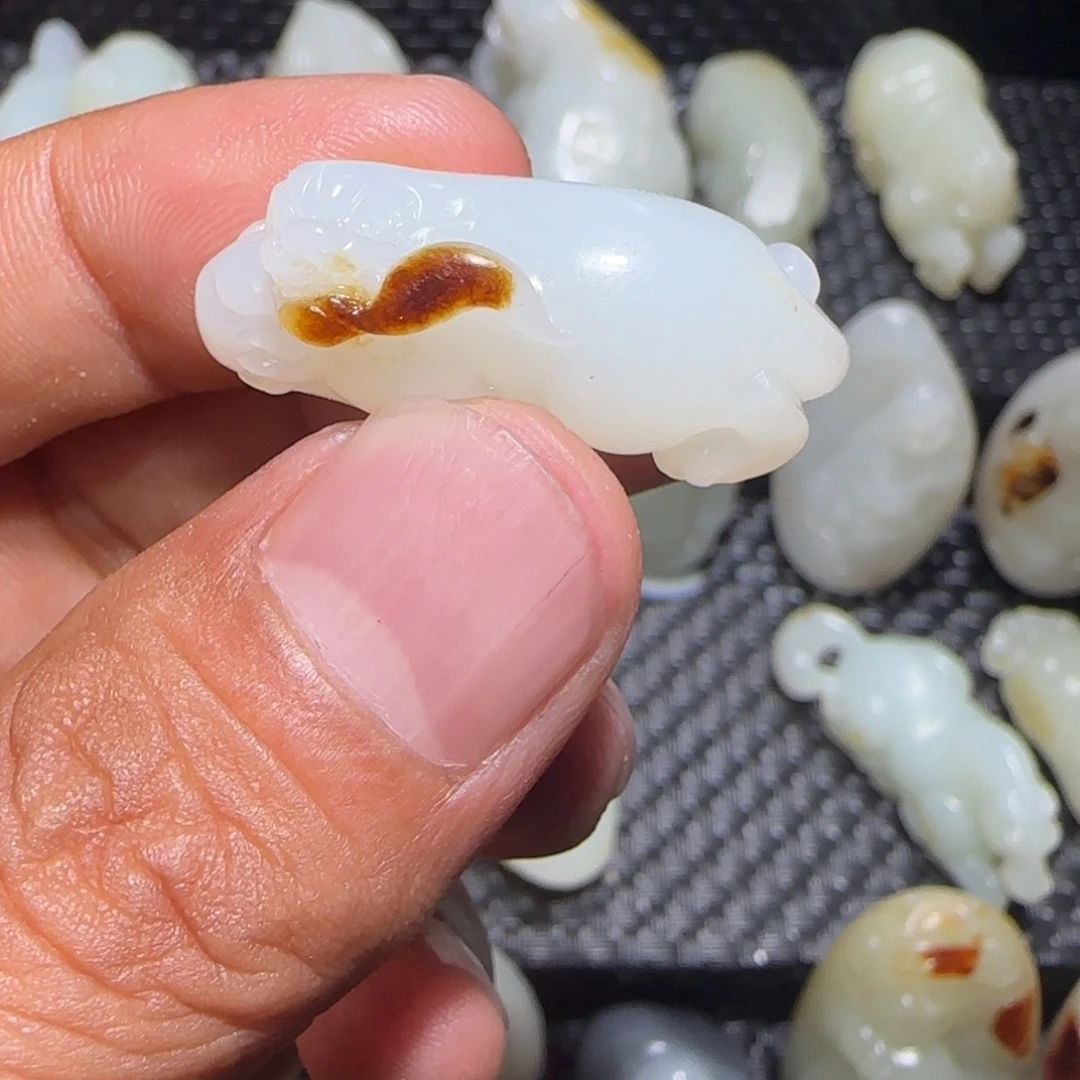 和田玉挂件未镶嵌心**水