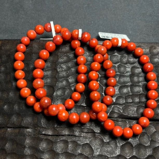 原矿无优化天然南红川料柿子红火焰纹单圈7mm左右多样性发一件