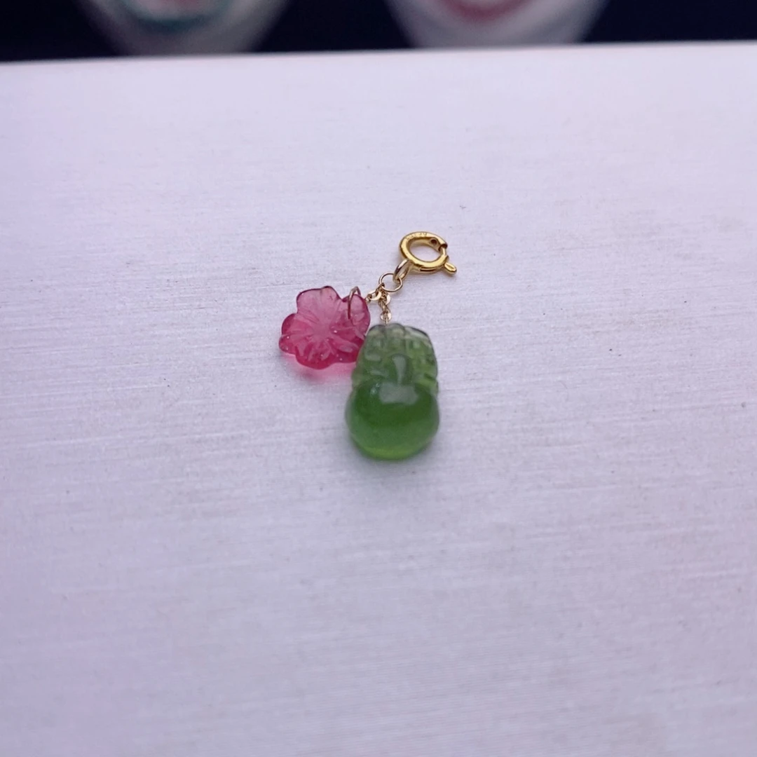 18K金镶嵌小滴溜碧玺碧玺A小滴溜