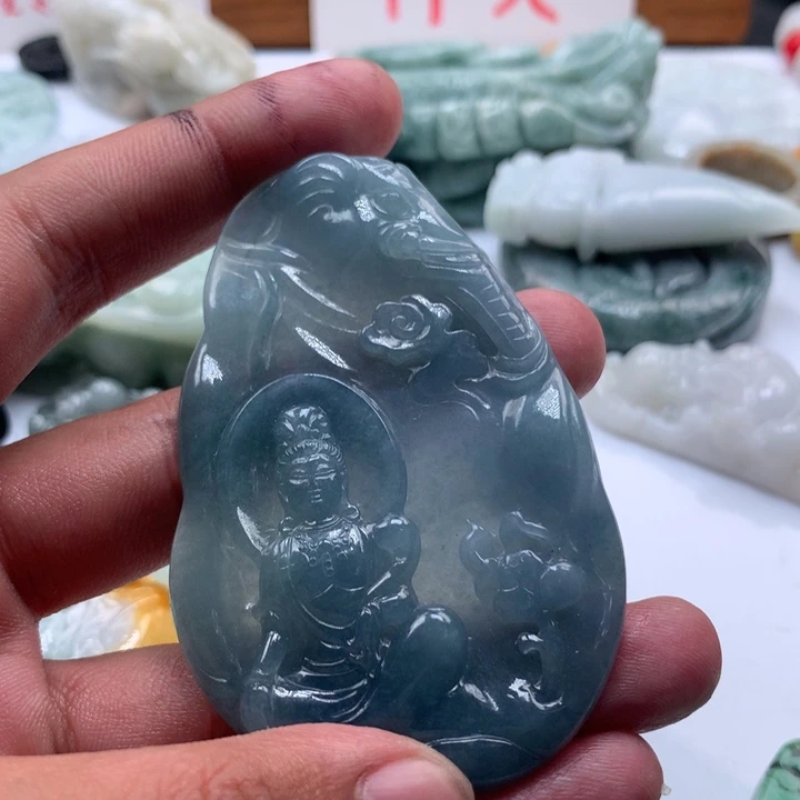 许***轩颈饰未镶嵌翡翠保真天然a货翡翠