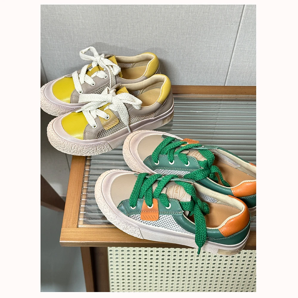 2256-1 夏季新款女士休闲系带网眼休闲板鞋