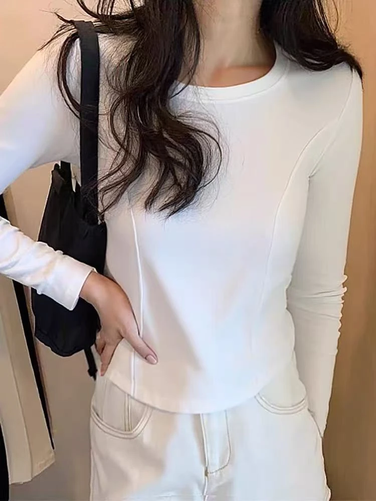 【小巧定制】XQ2158秋季新款休闲显瘦百搭鱼骨T大码女装