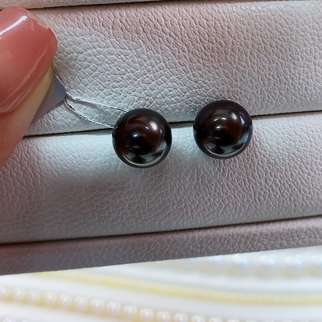 18K金镶嵌耳饰海水珍珠10-11