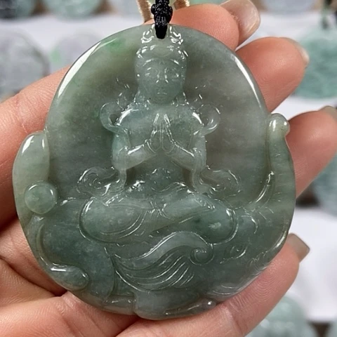 翡翠颈饰未镶嵌普贤菩萨福利