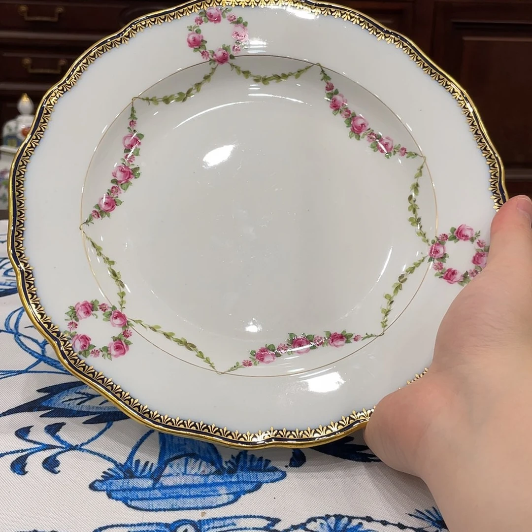 摆件中古一等a边餐盘