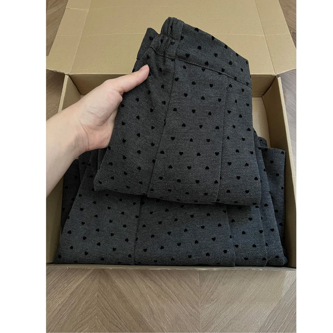 毛呢半身裙女秋冬款中长裙大码胖mm高腰显瘦百褶裙a字波点伞裙子