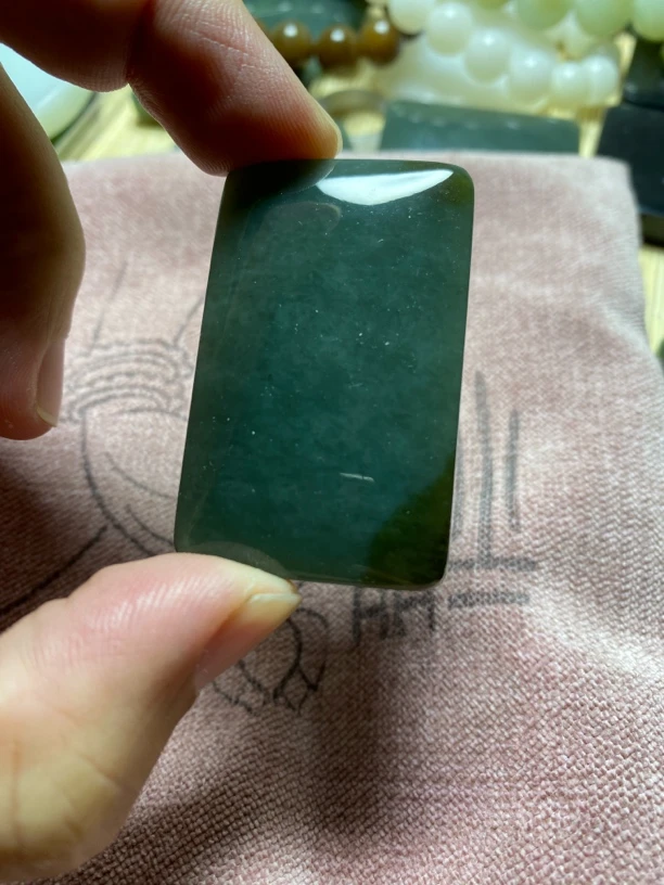 和田玉且么蓝无事平安牌35牌子（多样性发货）