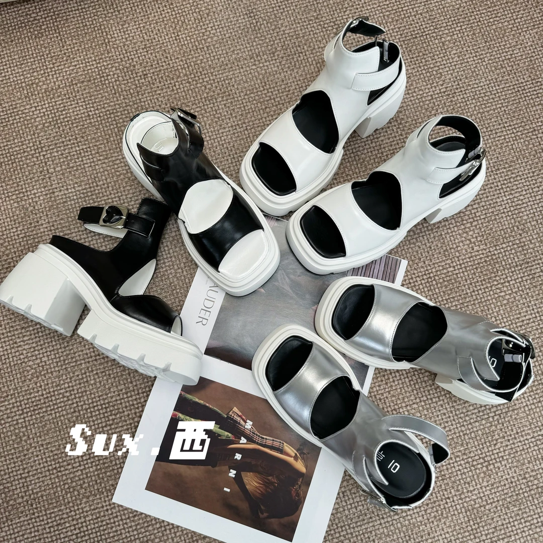 苏西【夏日】夏季厚底时尚罗马凉鞋马丁靴2025419罗马鞋