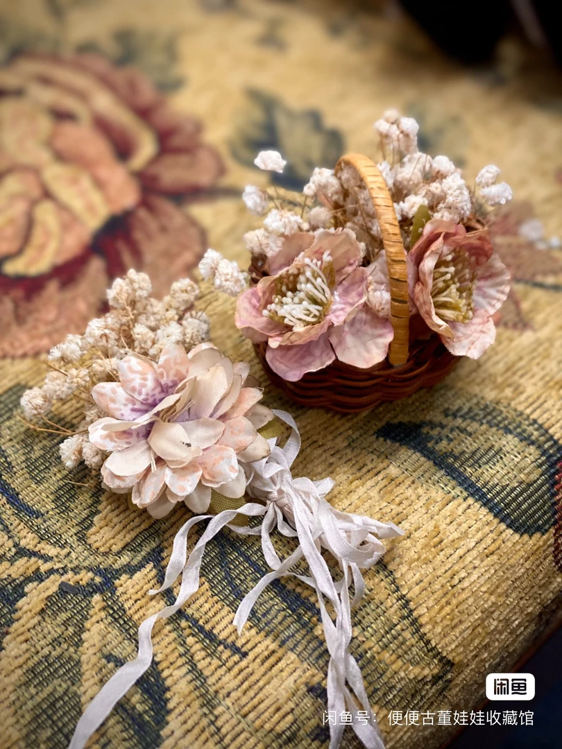 手工制作百 陶瓷娃娃篮子 手捧花 售出不退换