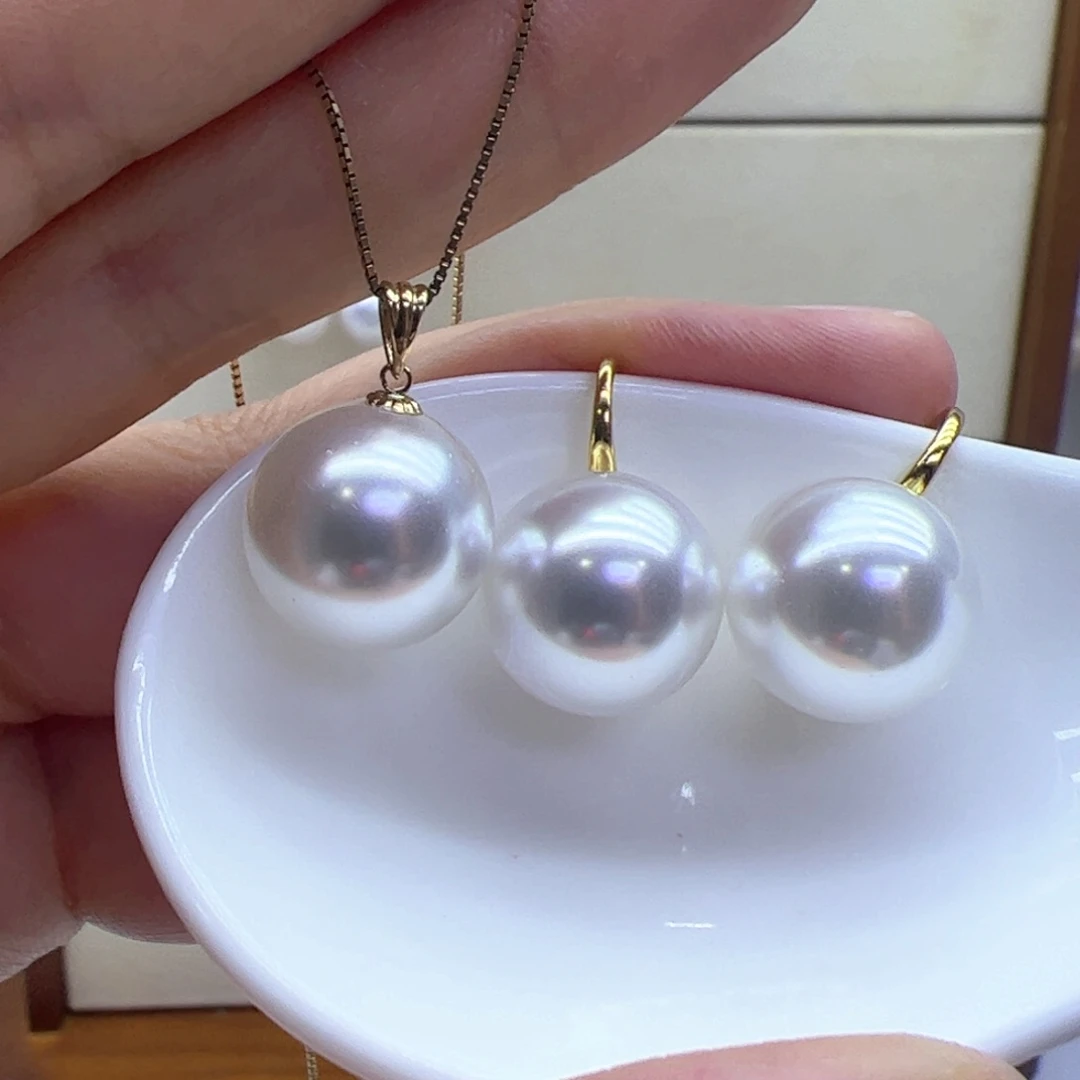 淡水珍珠18K金镶嵌吊坠(赠链)