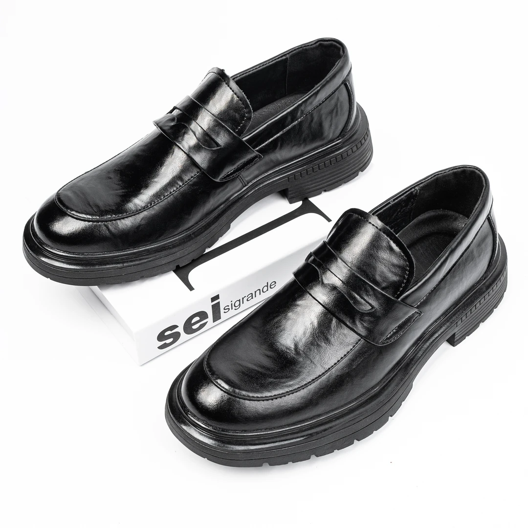 【牛皮一脚蹬】男士皮鞋商务鞋子休闲男鞋正装真皮男款乐福鞋85679