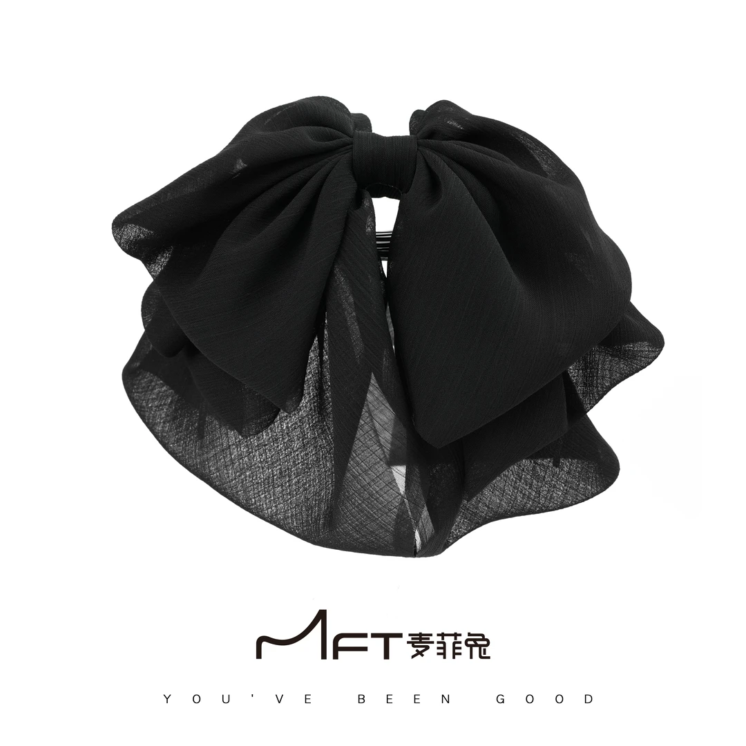 【小碎花抓夹】清新田园蓬松蝴蝶结马尾夹显发量发饰