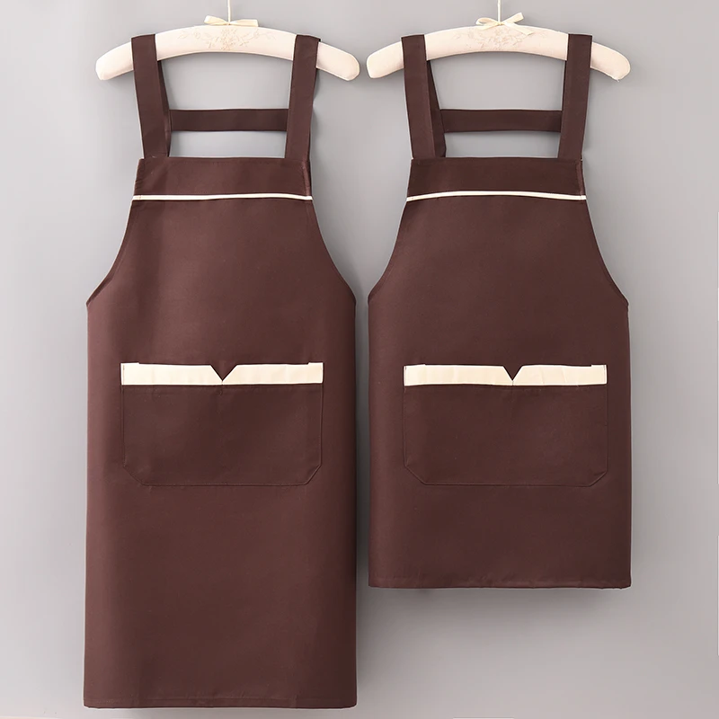 简约短款小个子围裙防油耐脏厨房防油做饭餐饮定制防污工作服印字