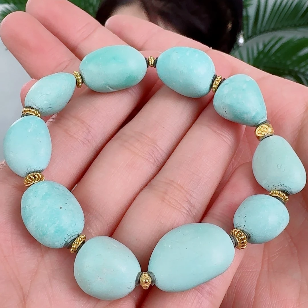 18K金镶嵌绿松石珠宝奇石