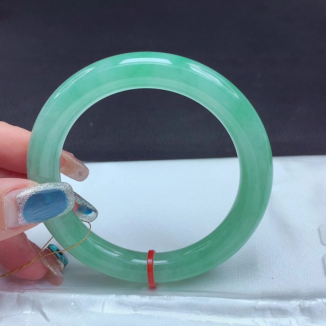 未镶嵌手镯翡翠56圈圆条711