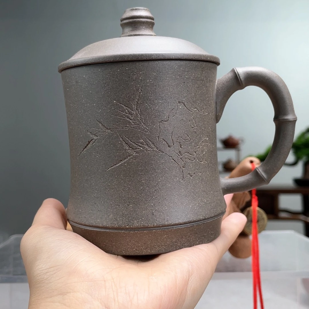 【闪购商品】茶壶紫砂T**i青灰紫泥盖杯容量360cc