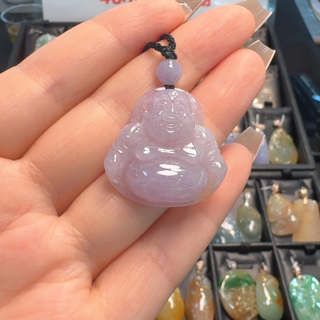 翡翠未镶嵌颈饰佛公