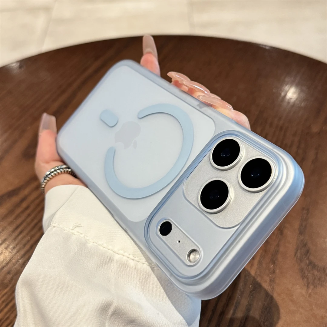 飞虎胜ins风半透磁吸适用iPhone17/16手机壳苹果15小众14全包13套