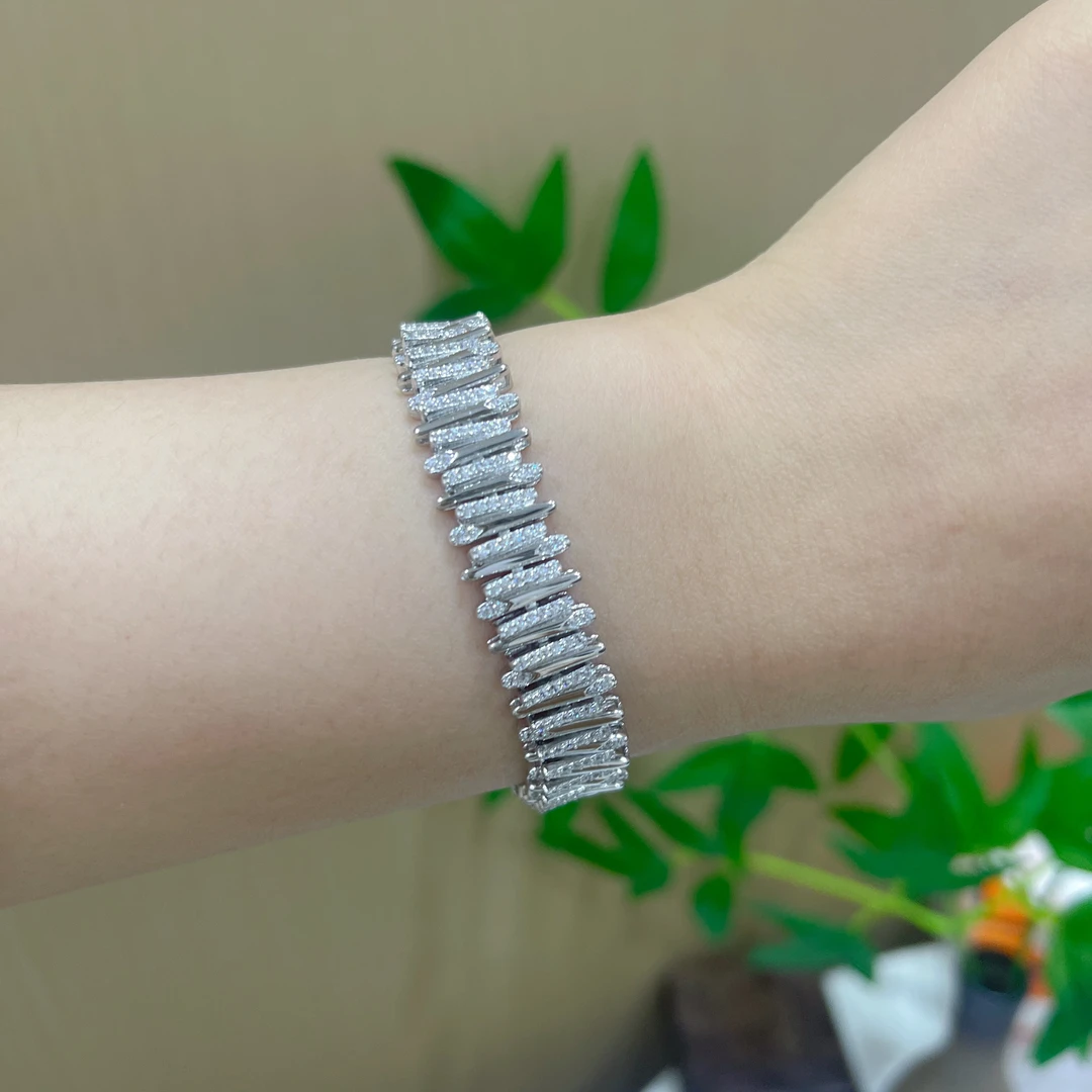 925银手链 【施生生珠宝】S925时尚女士风琴轻奢银气质手链