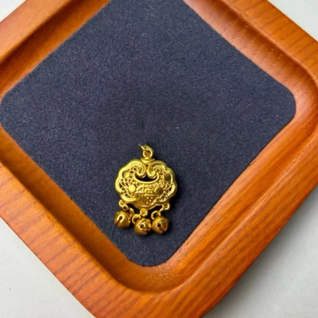 足金999铃铛平安锁WH1118