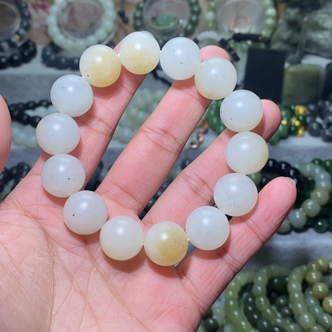 南***冰和田玉未镶嵌手链