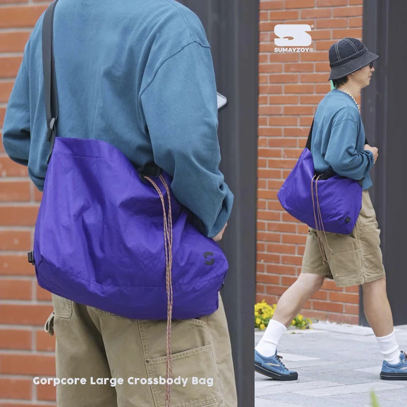 SUMAYZOY抽绳包轻便束口轻量化旅行单肩包山系户外机能运动斜挎包