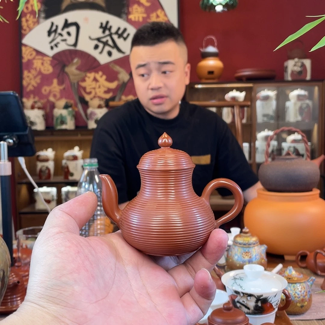 转***生紫砂茶壶纯手工手拉壶