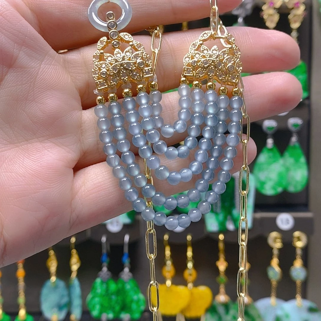 未镶嵌翡翠耳饰翡翠