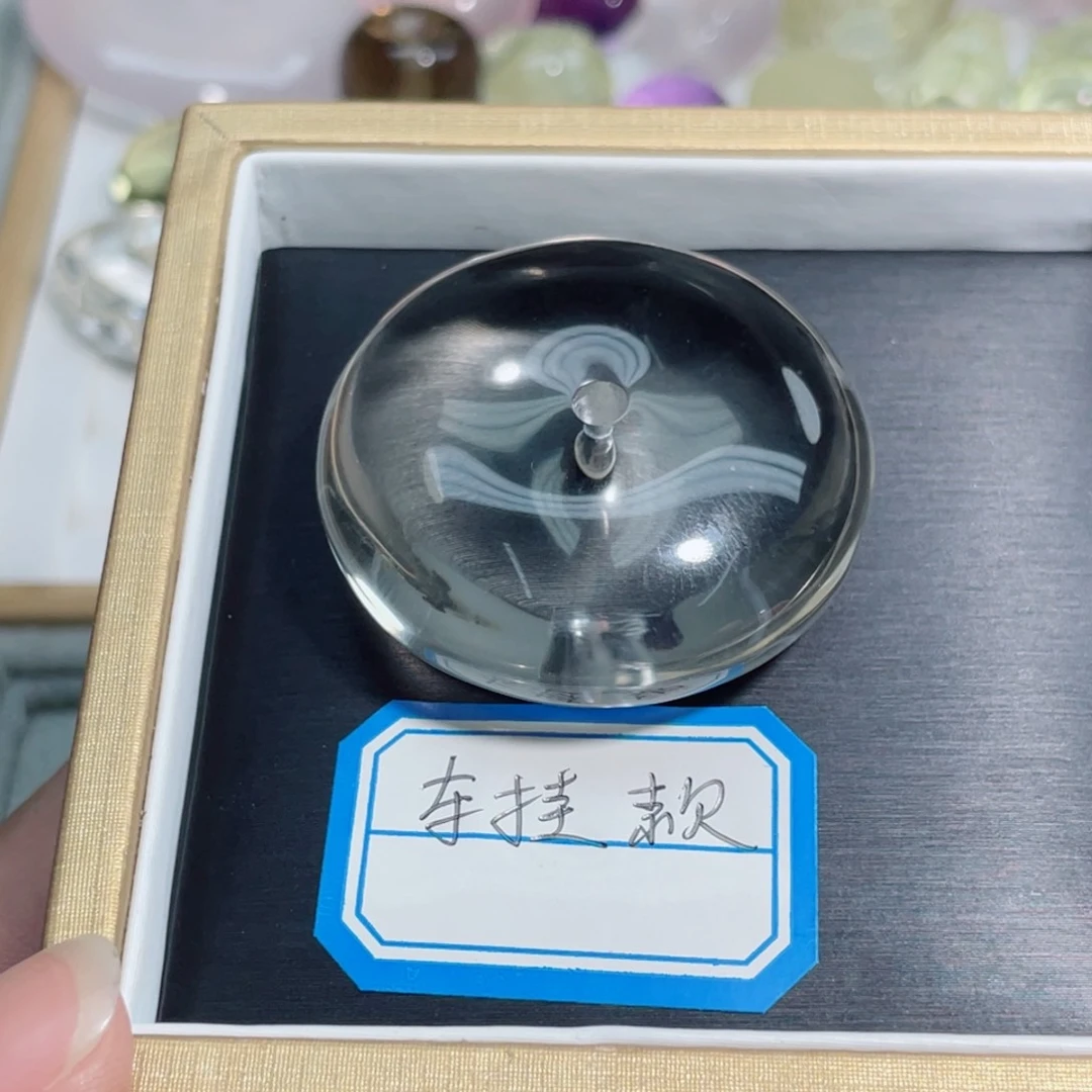花***贵石材天然水晶吊坠摆件