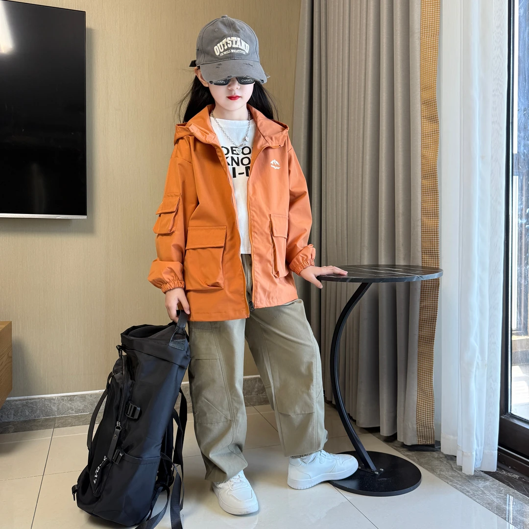 女童秋季冲锋衣外套