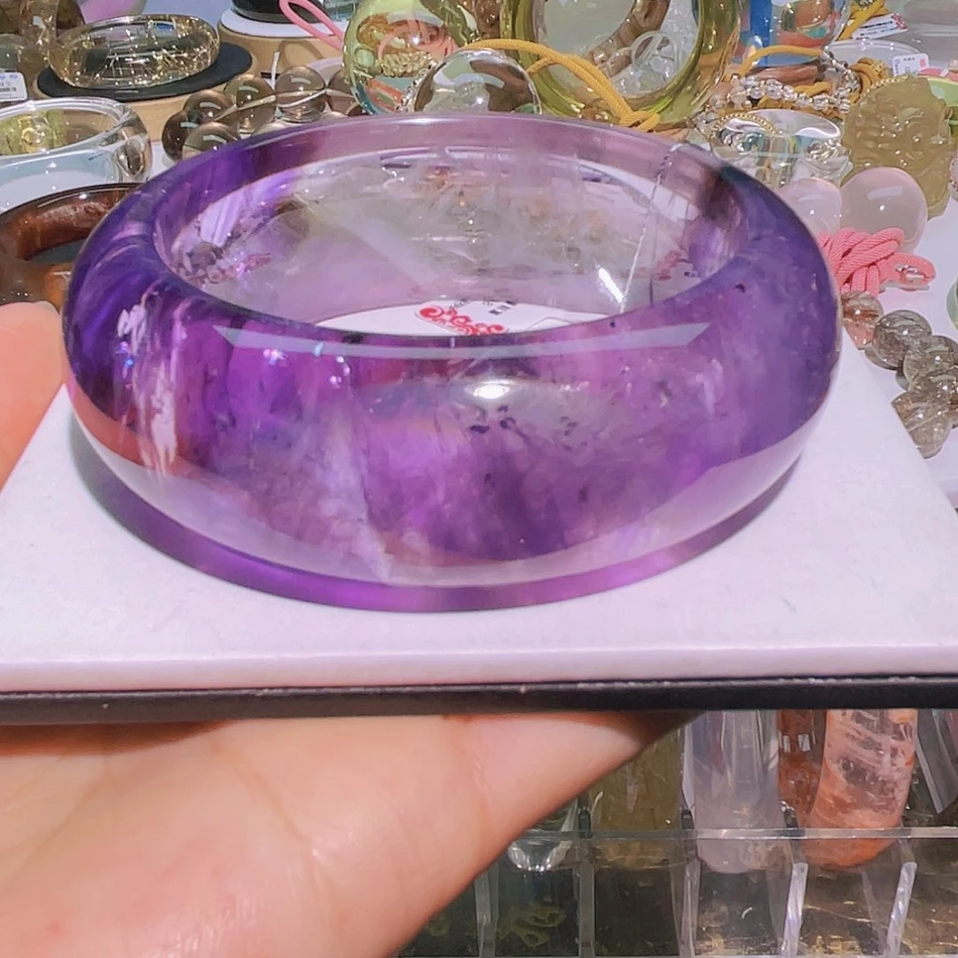 手镯未镶嵌水晶天然紫水晶轮胎
