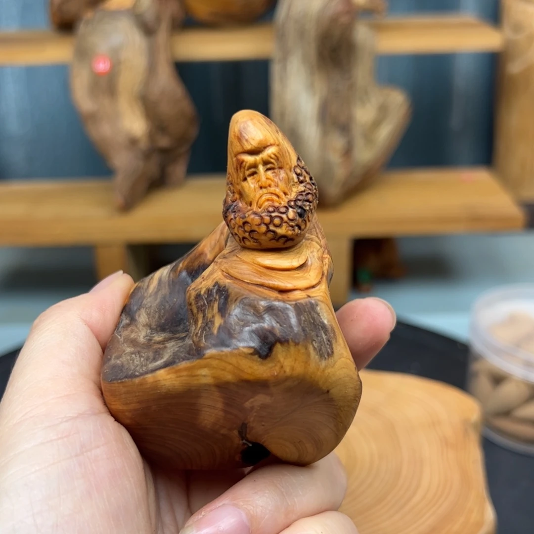 木凡**余崖柏木摆件手把件，