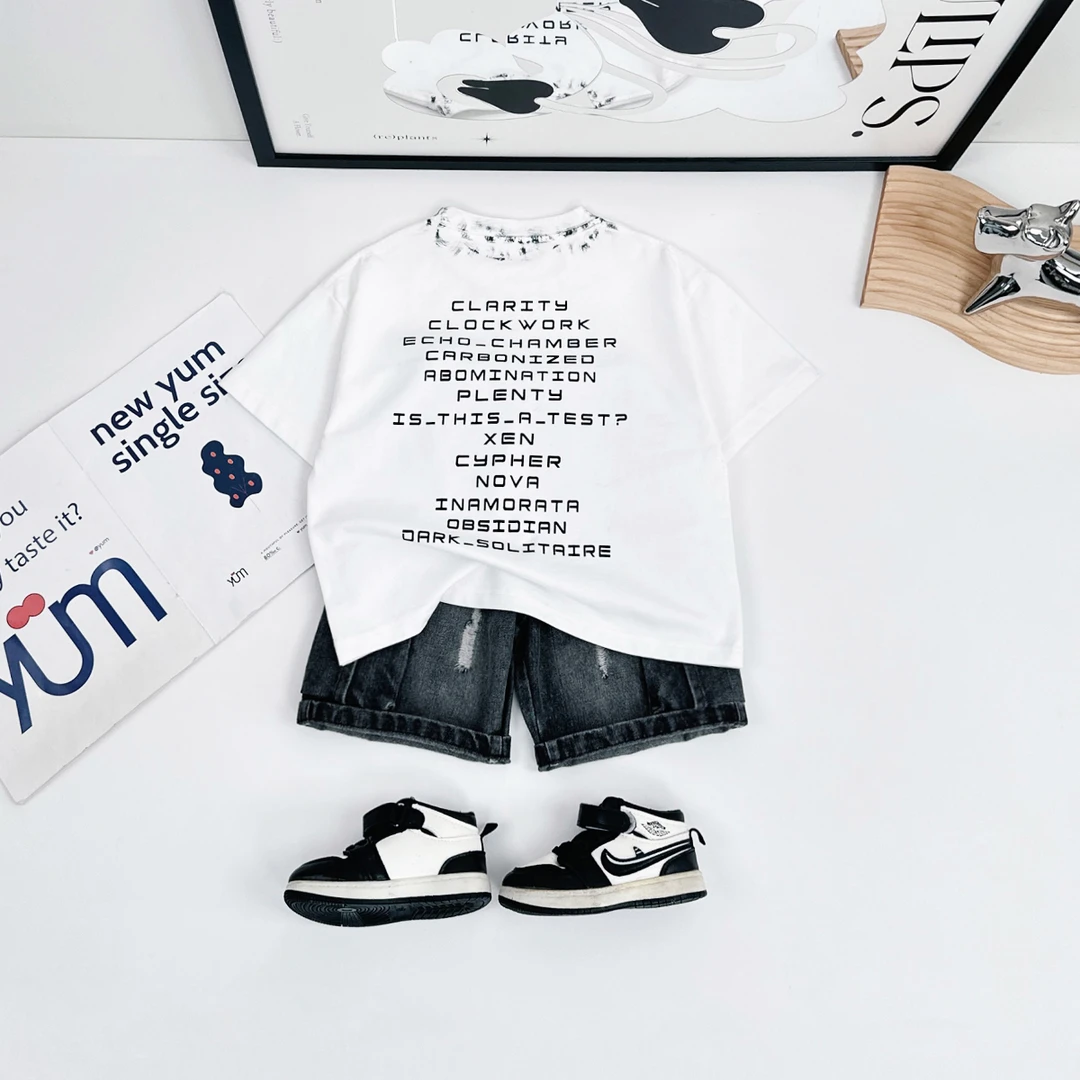 儿童短袖T恤夏季男童上衣2025新款休闲宝宝潮TT28215悠悠童话童装