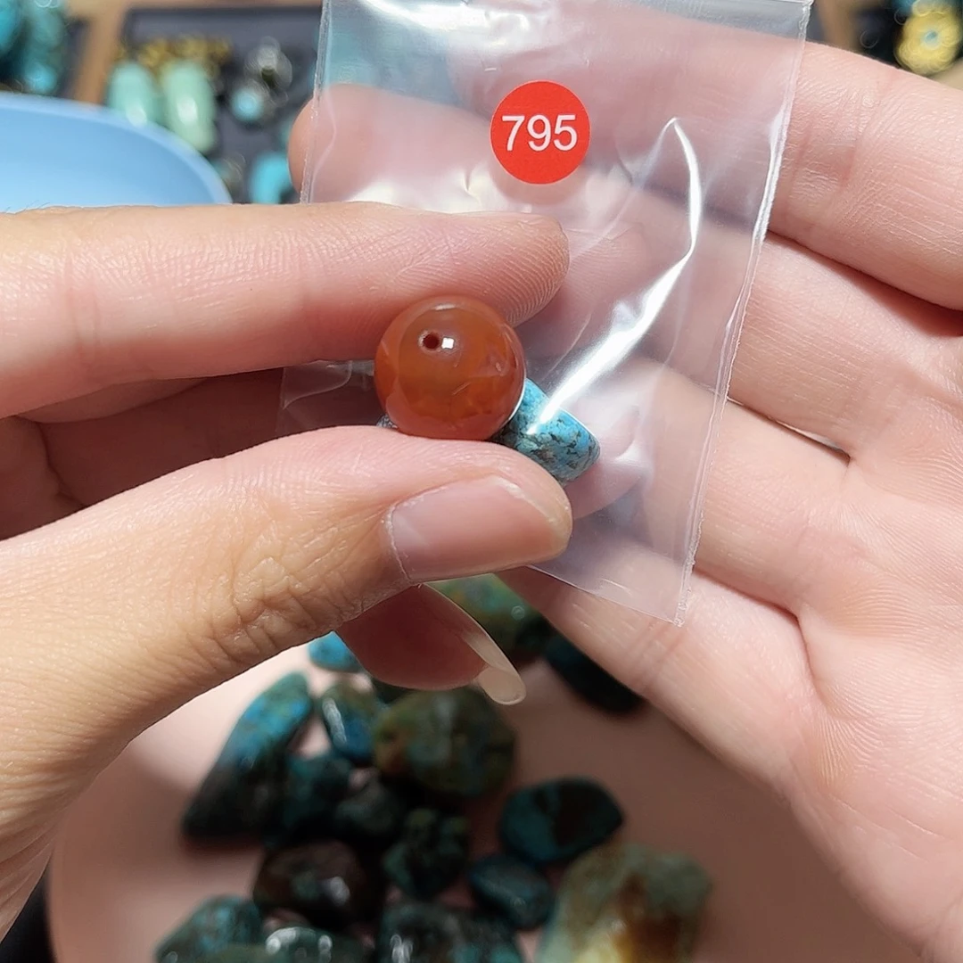 A***s未镶嵌圆珠桶珠老型手串！！玛瑙/玉髓