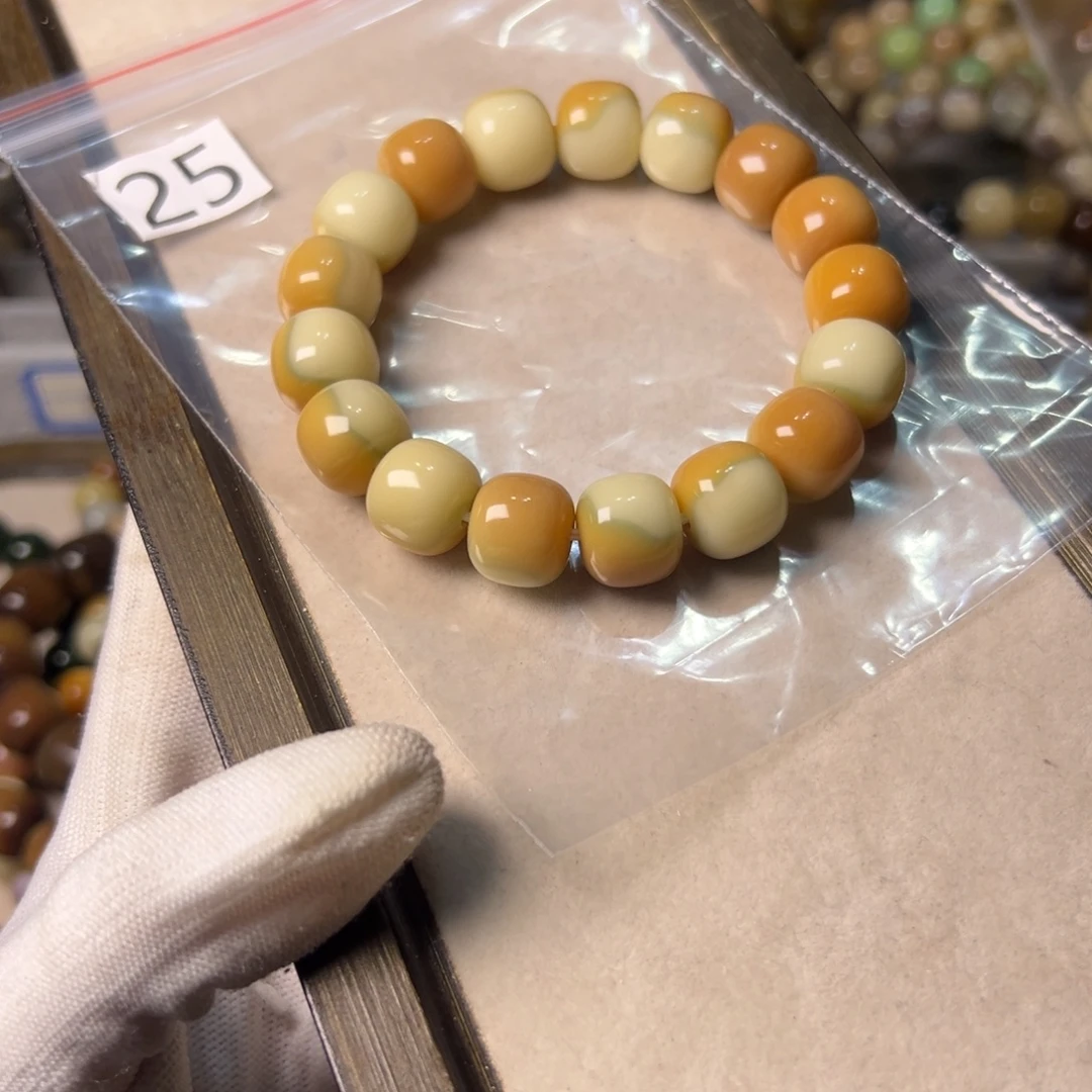 童***可手串菩提根/象牙果25号霜降瓷料桶珠卡14