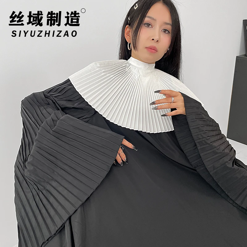 王里发带袖褶皱加大不沾发剪发围布美发店专用可定制logo发廊专用