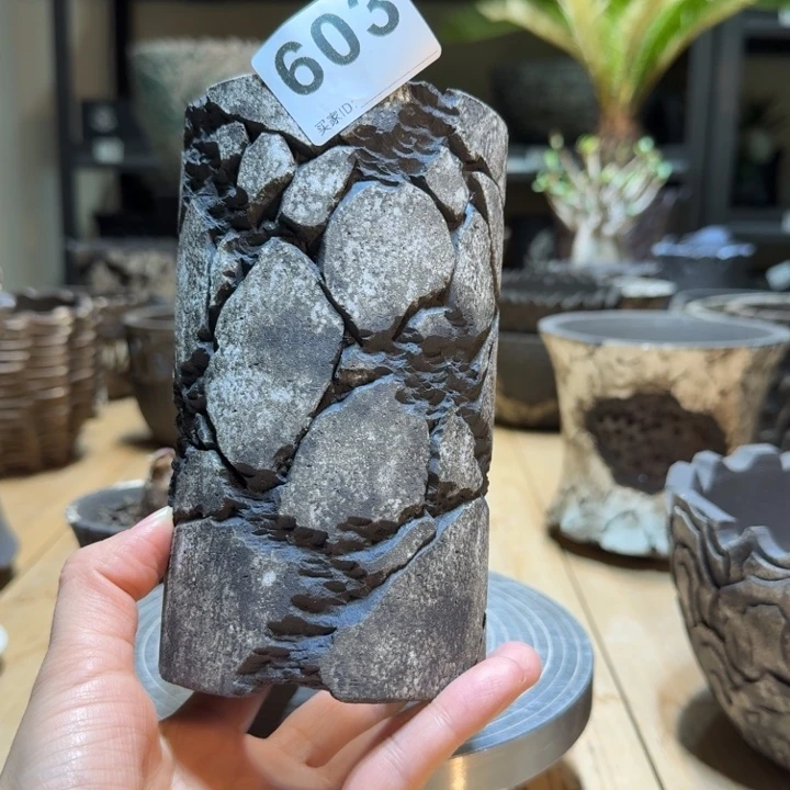 黑陶内口8高15.3无釉