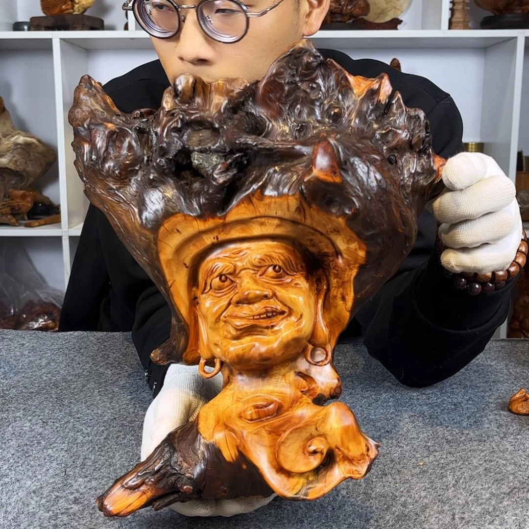 柏木（崖柏）颜精品黑骨摆件