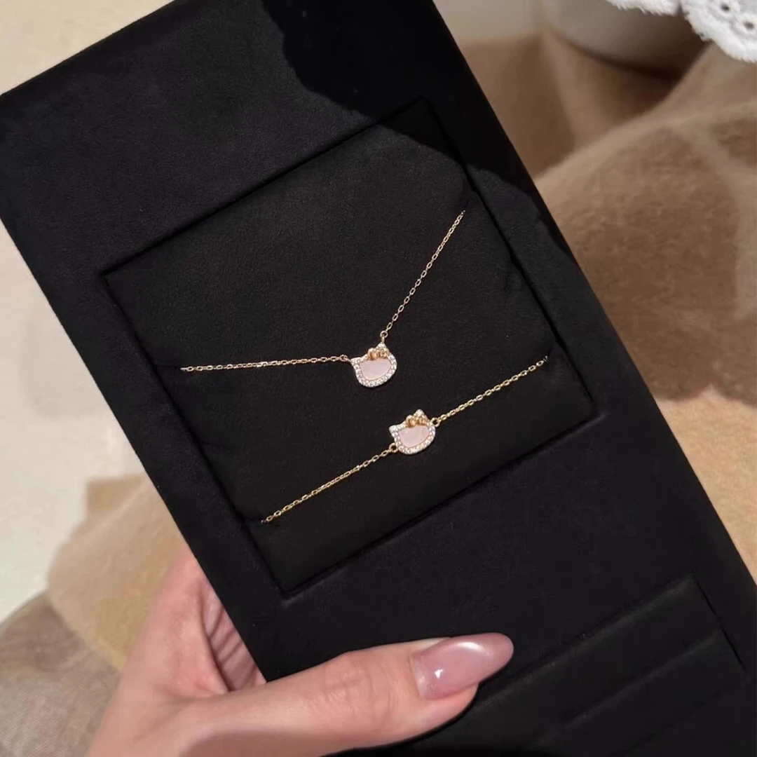 铜合金吊坠 甜美风猫咪吊坠女2025年新款高级感精致百搭锁骨链