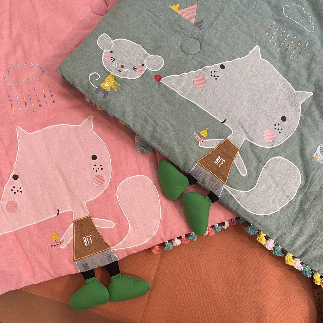 【小狐狸】贴布绣  柔软亲肤可爱透气