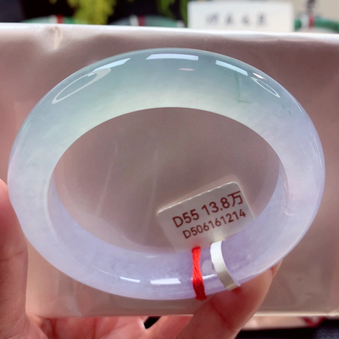 未镶嵌手镯翡翠冰紫飘色55正圈（28号）