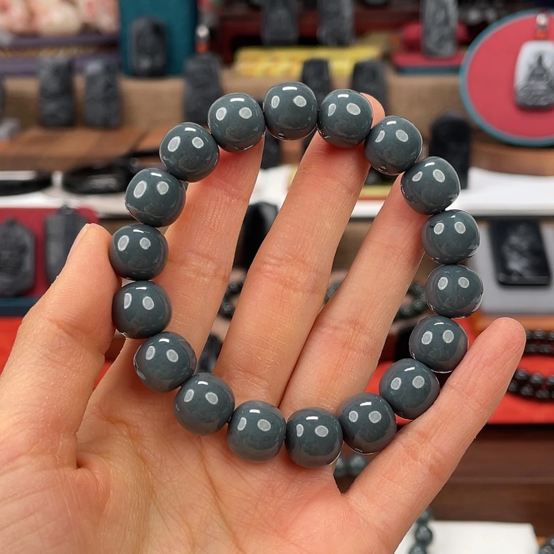 和田玉未镶嵌手串卡12精工纯莫兰迪